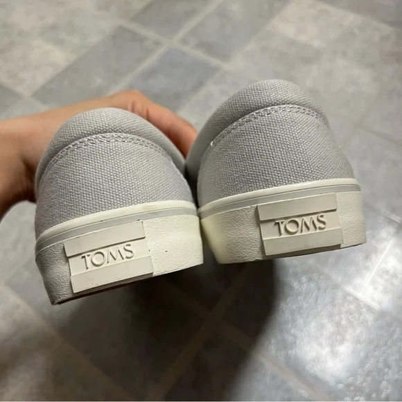 New Toms Alparagata Fenix Gray Canvas Slip On Sneakers - Picture 6 of 8